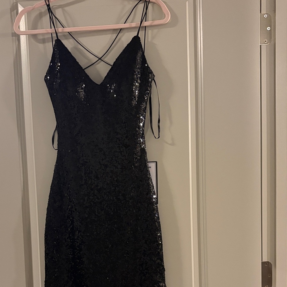 Macy's Black Sequin Mini Dress